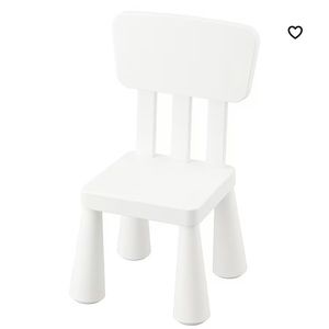 IKEA Mammut 2 White Chairs for Children